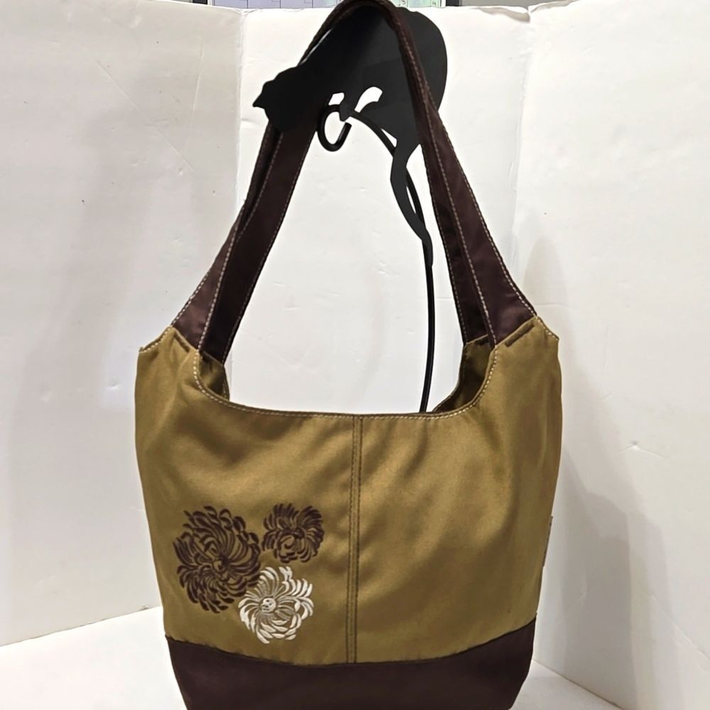Columbia Green and brown purse with flower graphic Zipper Closure And Two Pocket